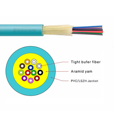 High tensile GJFJV GJFJH Indoor Optic Cable 2-144 cores Single Mode G652D for networking