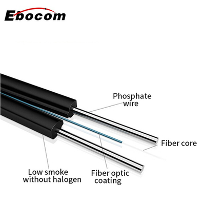 Indoor FTTH fiber optic cable drop cable single mode GJXH 2 core 4 core ftth 1km communication networking wire