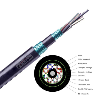 Direct Buried GYTA53 Fiber Optic Cable 4 8 12 24 Core  for communication networking