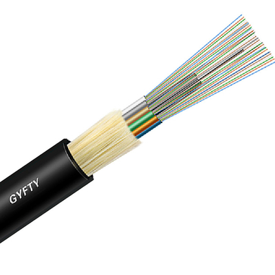Outdoor Fiber Optic Cbale GYFTY Single Mode G652D FRP  12 24 48 Core for networking