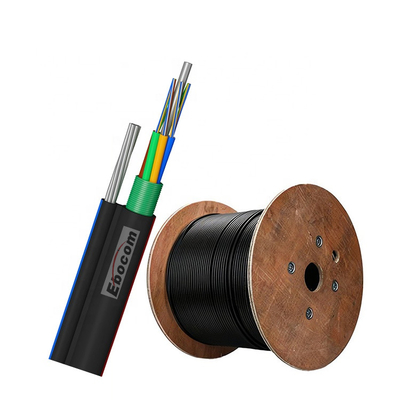 Outdoor GYTC8A/S figure 8 fiber optic cable G652D G657A1 G657A2 single mode 2 12 24 36 48 72 core steel messenger wire