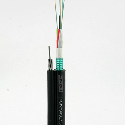 Outdoor GYTC8A/S figure 8 fiber optic cable G652D G657A1 G657A2 single mode 2 12 24 36 48 72 core steel messenger wire