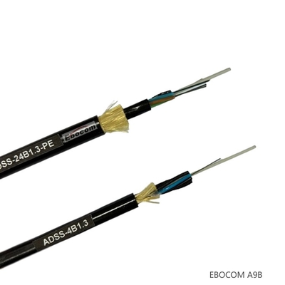 ADSS OEM Outdoor 36 Core Aerial Fiber Optic Cable With Double PE Outer Jacket
