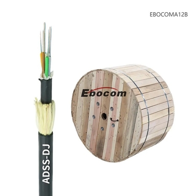 Outdoor Aerial 48 core ADSS Fiber Optic Cable with Non Metallic FRP Strength Member