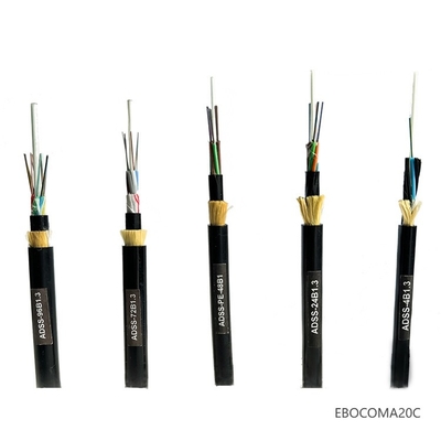 Strong tensile ADSS Optic Fiber Cable 4/8/12/24/48/96 cores aerial self-supporting singlemode Wholesale price