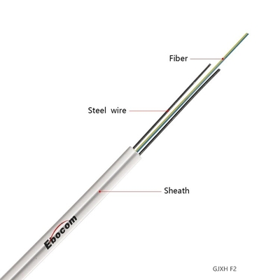 High quality GJXH Indoor FTTH Optical Fiber Cable 2core Single Mode G657A G652D single mode multi mode lszh jacket