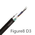 Figure 8 GYTC8S Fiber Optic Cable Self Supporting 12 Core Armored G652D PVC jacket  single mode lac