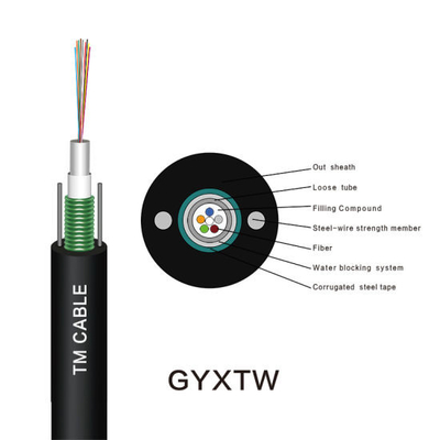 High quality GYXTW Optical Fiber Cable 12 Core  with Parallel  for networking equipment