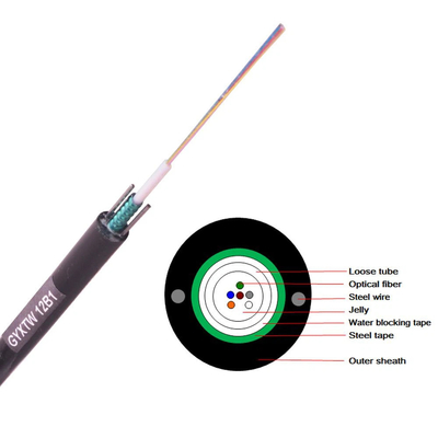 Outdoor  GYXTW cable Light-Armored 2 4 6 8 10 12 14 Core for Internet installation