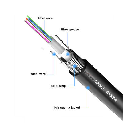 GYXTW Fiber Optic Cable 2-24core g652d Direct Burial Bending Radius 10-20D for Internet Installation