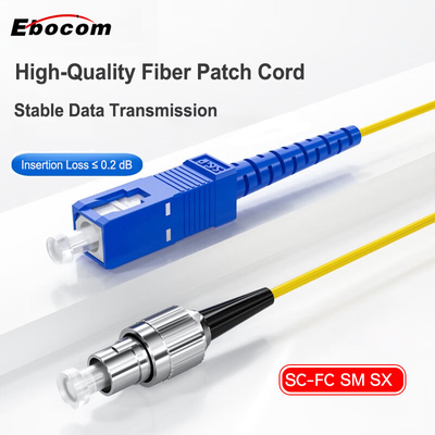 SC FC UPC Fiber Patch cord SM Single Mode G652D G657A1 Simplex 2.0mm 3.0mm 1m 3m 5m 100m for LAN Datacenter CATV