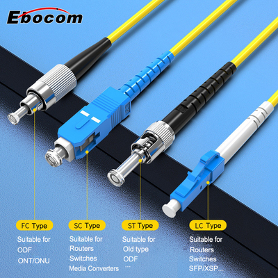 SC FC UPC Fiber Patch cord SM Single Mode G652D G657A1 Simplex 2.0mm 3.0mm 1m 3m 5m 100m for LAN Datacenter CATV