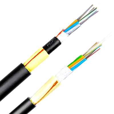 Excellent Tensile ADSS Fiber Optic Cable 12-144 Core Single Double Jacket for Networking communication