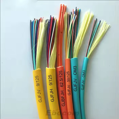 High tensile GJFJV GJFJH Indoor Optic Cable 2-144 cores Single Mode G652D for networking