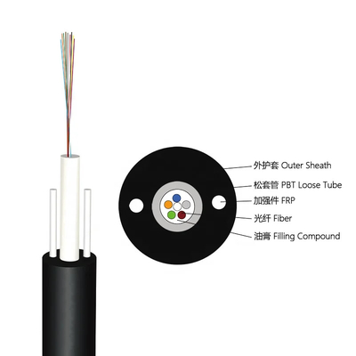 GYFXTY Uni-Tube All Dielectric Drop Cable FRP Wires Uni-Tube Fiber Optic Cable