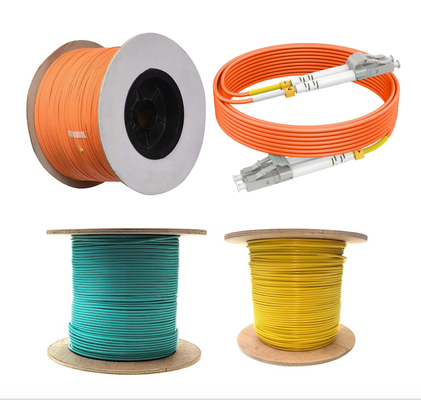 2.0 3.0 มิลลิเมตร สายไฟเบอร์ออปติกภายในห้องด้วย LSZH หรือ PVC Sheath 0.9 มิลลิเมตร สายพับเปอร์แน่นสําหรับสายพับ SM OM1 OM2 OM3 OM4
