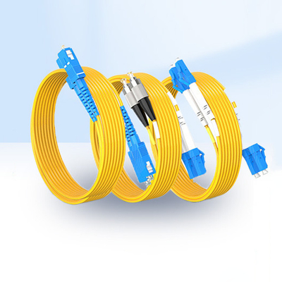 สายพับไฟเบอร์ออปติก LC SC FC ST Duplex SM G.652D G.657A1 2.0mm 3.0mm พร้อมเสื้อ PVC LSZH