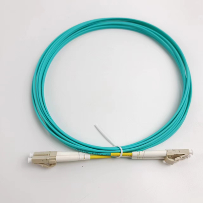 Duplex MM OM3 Patch Cord 2.0mm 3.0mm Aqua Jacket With Low Loss LC SC FC ST Connector