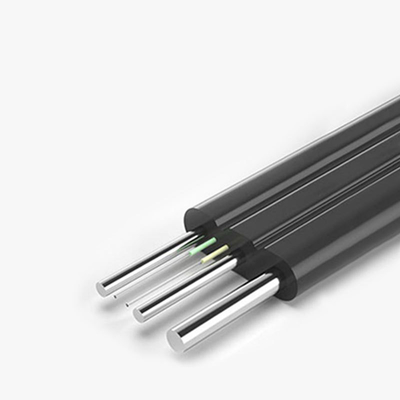 สายเคเบิลดรอป FTTH กลางแจ้ง GJYXCH 1 Core Fiber Optic Cable G657A1 พร้อม Steel Strength Member