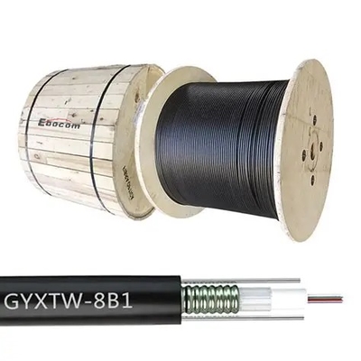 กระบี่ GYXTW กระบี่ออปติก 4-12 คอร์ G 652D โหมดเดียว FRP ความแข็งแรง กันน้ําสําหรับท่อฝัง