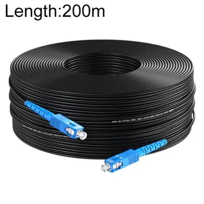 1 Core G657A1 FTTH Drop Cable Patch Cord พร้อม SC Connector Single Mode Fiber Jumper