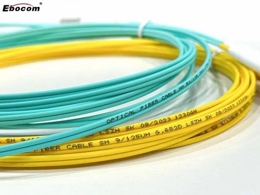 สายสายพับ SC/LC/ST/MPO UPC/APC Concter LSZH Jacket G657a1 G652d OM2 OM3 สําหรับสายไฟ Ethernet