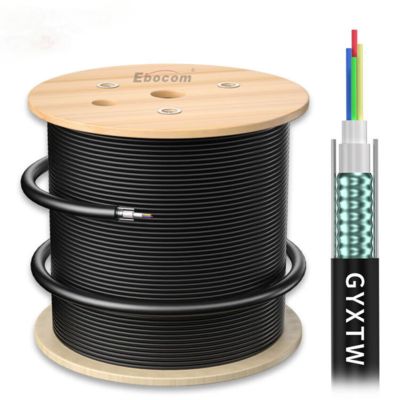 GYXTW 12 Core OM3 Multimode Outdoor Fiber Optic Cable สําหรับเครือข่ายความเร็วสูง