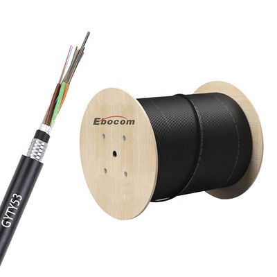 สายด่วน GYTY53 สายไฟฟ้าไฟเบอร์ออปติก 12 24 36 48 หลัก ระบบไฟฟ้าวางสาย