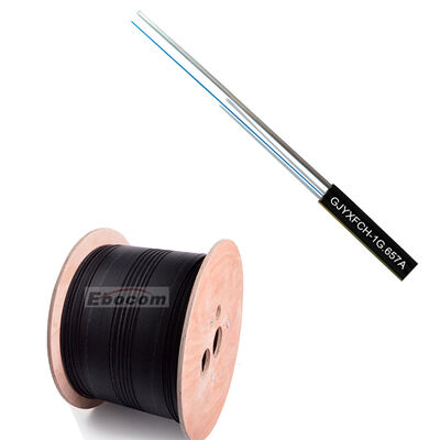 สายเคเบิลดรอปไฟเบอร์ออปติกภายนอก GJYXFCH 1 2 4 Core G652D G657A1 G657A2 LSZH PVC สำหรับระบบเครือข่าย
